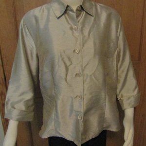 Design Asset Button Top Shirt Tan Size Large - dressy look